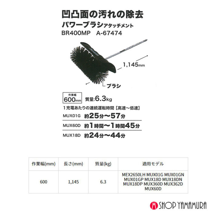 【正規店】  マキタ    パワーブラシアタッチメント　スプリット用　A-67474 makita - 画像 (3)