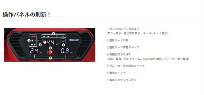 MAX マックス 高圧/常圧 エアコンプレッサー AK-HL1310E 無線接続 11L 50/60Hz 共用 - 画像 (5)
