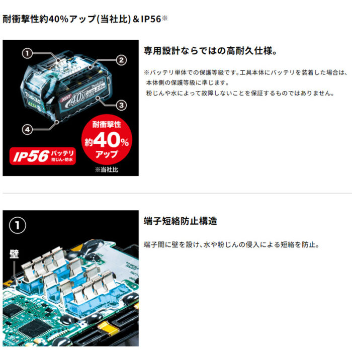 【正規店】 マキタ バッテリ BL4080H A-77263 40VMAX 8.0Ah 高出力 大容量 - 画像 (5)