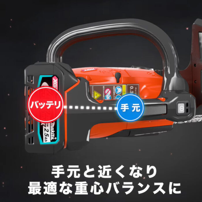 【正規店】 マキタ 充電式チェンソー 赤 MUC031GZR5 40V バッテリ・充電器なし25AP 250mmカービングバー - 画像 (6)