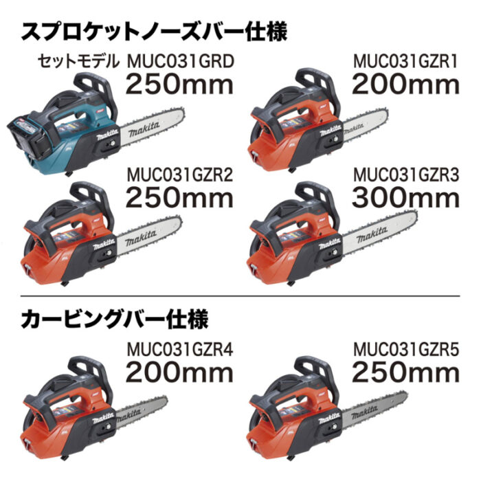 【正規店】 マキタ 充電式チェンソー 赤 MUC031GZR5 40V バッテリ・充電器なし25AP 250mmカービングバー - 画像 (15)