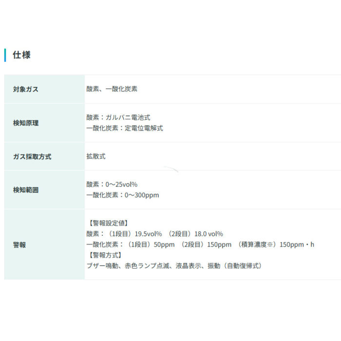 新コスモス電機 XOC-353II装着型酸素・一酸化炭素計 XOC-353II対象ガス：O2、CO - 画像 (8)