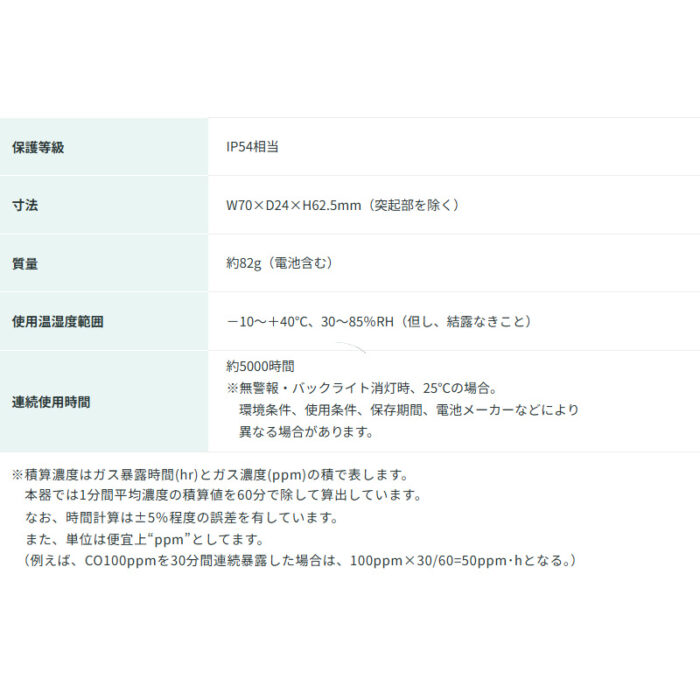 新コスモス電機 XOC-353II装着型酸素・一酸化炭素計 XOC-353II対象ガス：O2、CO - 画像 (9)