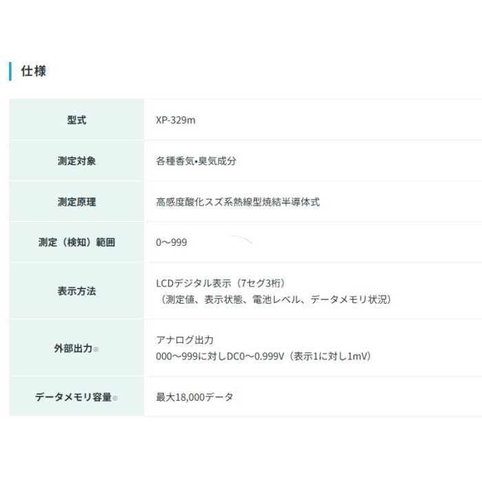 新コスモス電機 XP-329ｍポータブル型ニオイセンサmini XP-329ｍ検知対象：各種香気•臭気成分 - 画像 (6)