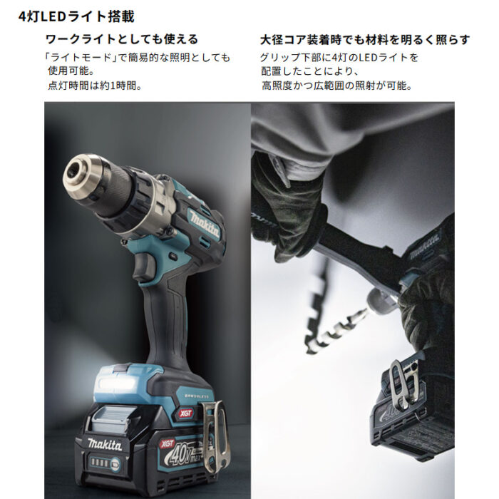 【正規店】 マキタ 充電式ドライバドリル DF003GRDX 40V 180N・m バッテリ・充電器・ケース付 - 画像 (8)