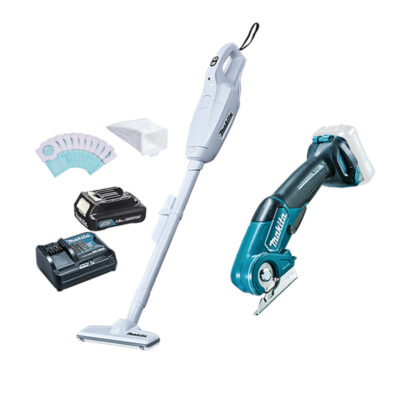 【正規店】 便利なカッター付 【新生活セット】 マキタ 充電式クリーナー CL107FDSHW + コンパクトカッター CP100DZ